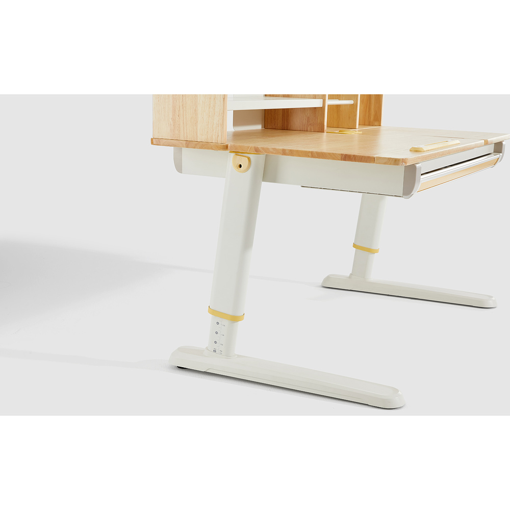 Стол Ergosmart регулируемый Galleon, 1200х700х(520-760) мм, гевея, с книжной полкой - 11