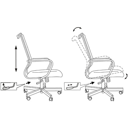 Компьютерное кресло Бюрократ CH Balance, сетка, ткань, черный, металл, черный - 12