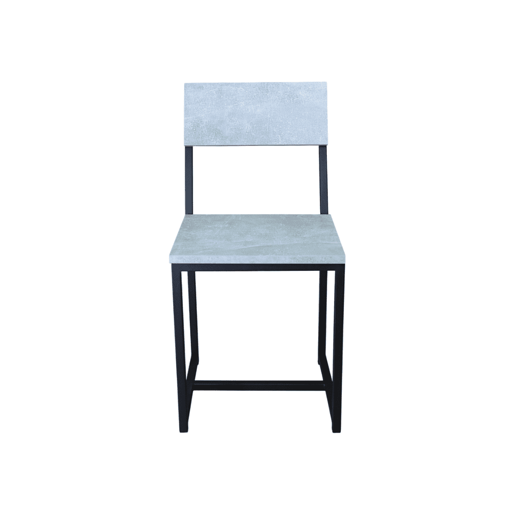 Стул ALLERD RION, металл, ЛДСП, черный муар, Бетон - 2