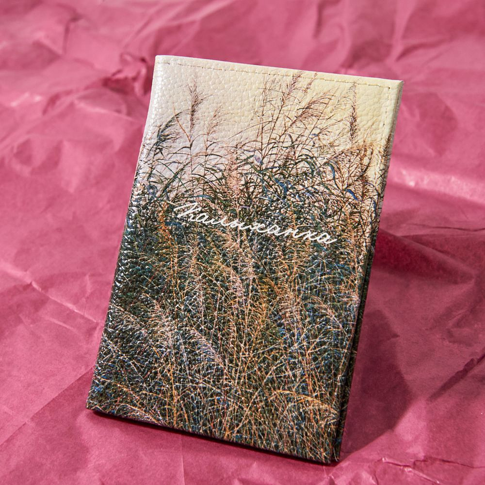 Обложка для паспорта "Волнение", Валерий Шкарубо, натуральная кожа, разноцветный - 3