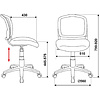 Кресло для детей Бюрократ "CH-W296NX/15-48", ткань, пластик, белый, серый - 5