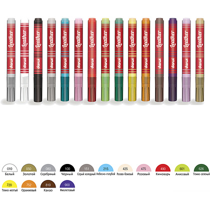 Маркер акриловый для кожи "Darwi", 2 мм, ярко-красный - 5