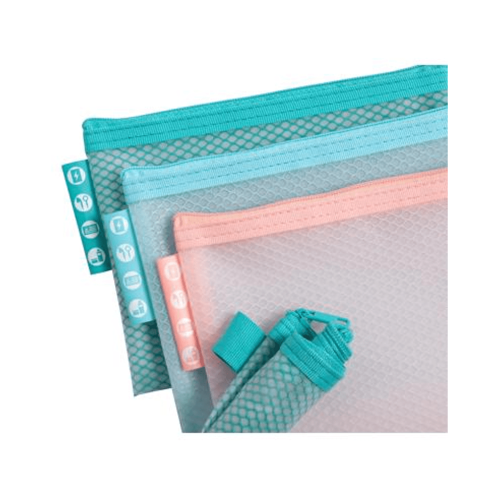 Папка конверт на молнии "Chromaline Pastel", А6, ассорти