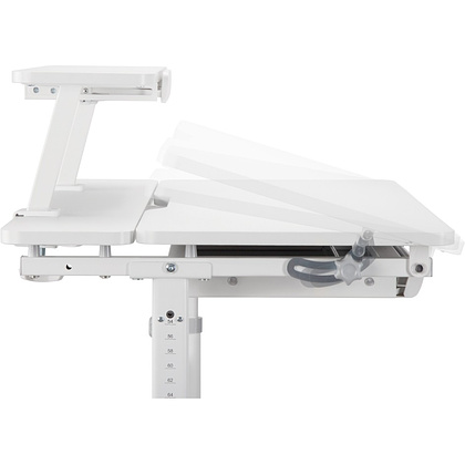 Комплект Ergosmart ученический Smart 80: стол E602 GREY, полка к столу E611 WHITE, накладка Е511 - 4