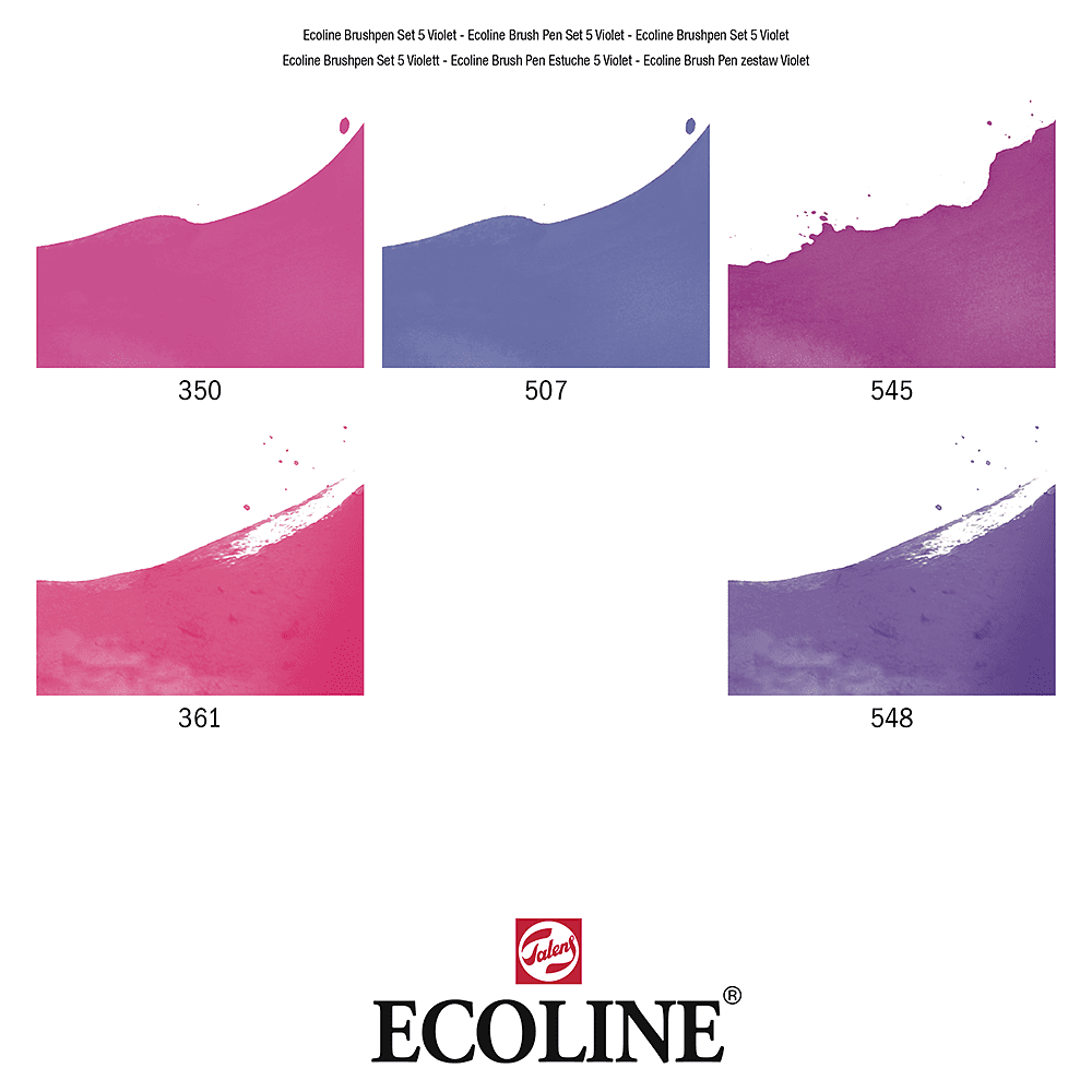 Набор акварельных маркеров "Ecoline", 5 шт., фиолетовые - 2