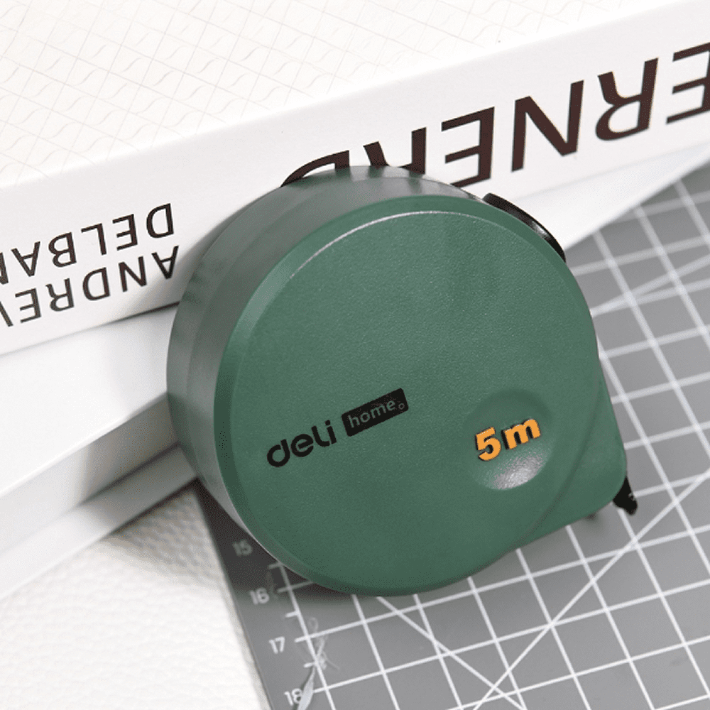 Рулетка Deli HS EHT8519L, 5 м х 19 мм, Soft Touch, зеленый - 4