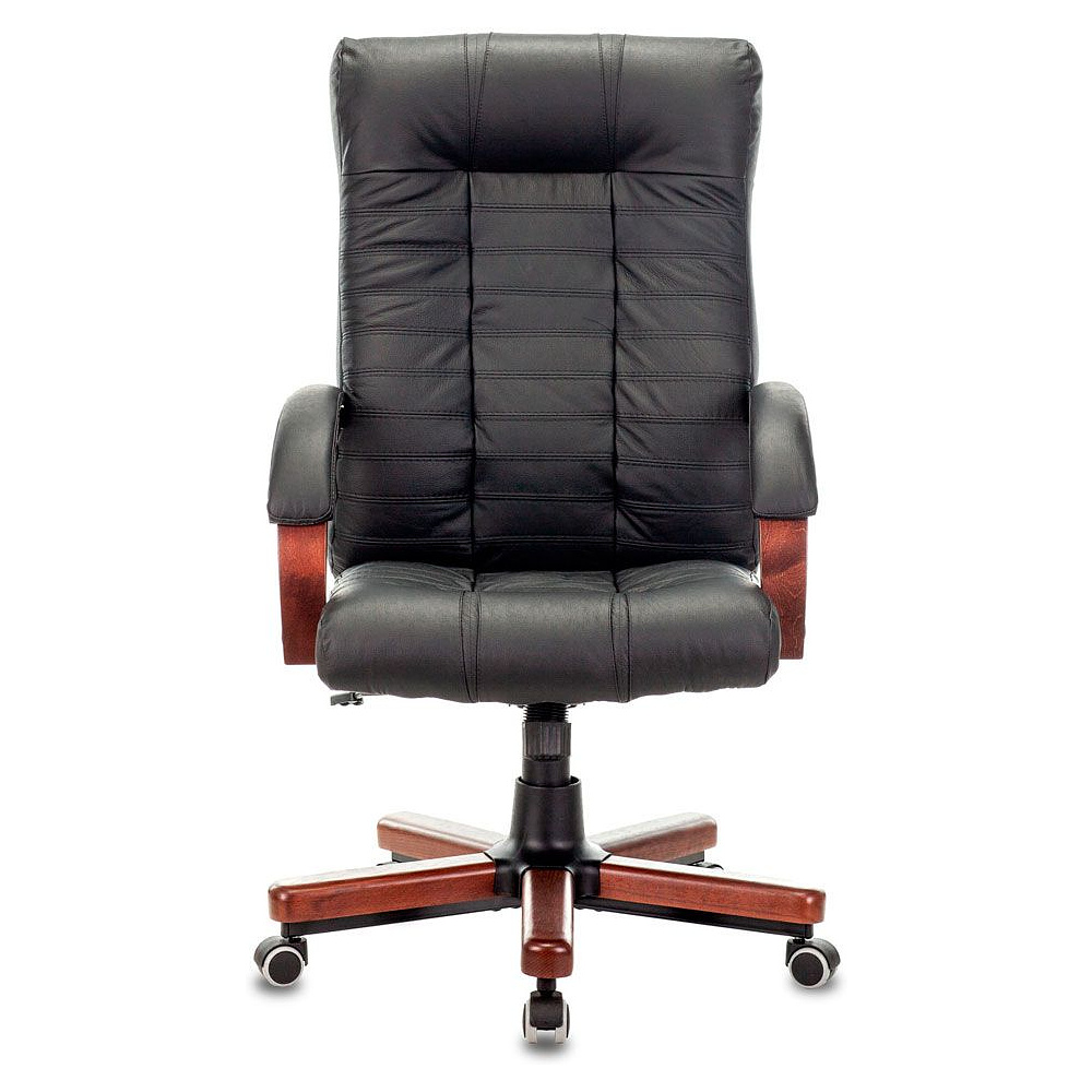 Кресло для руководителя "Бюрократ KB-10", кожа, металл, дерево, черный - 2
