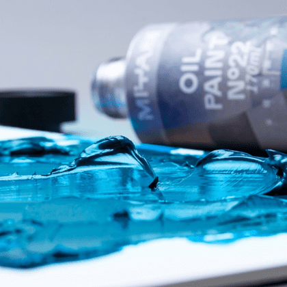 Краски масляные "HIMI.MIYA" зелёный оливковый, 170 мл., туба - 9