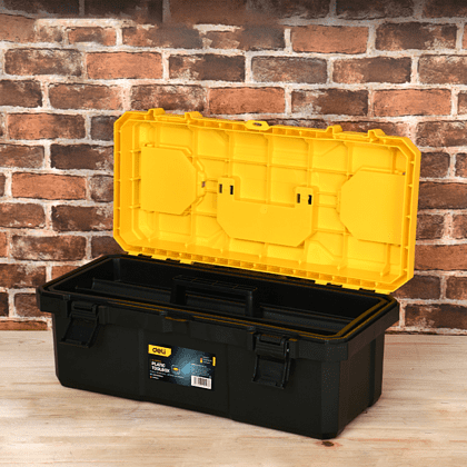 Ящик для инструмента Deli "EDL432620", 455x220x190 мм, пластмасса, с секциями - 4