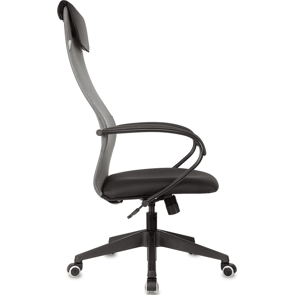 Кресло руководителя "Бюрократ CH-607 TW-02", с подголовником, сетка, ткань, пластик, серый - 4