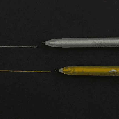 Ручка гелевая "Сонет", 0.5 мм, 2 шт., серебро, золото - 7