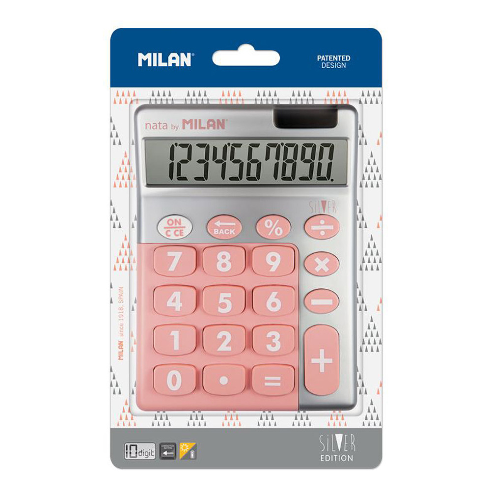 Калькулятор "10-digit. Silver", розовый - 2