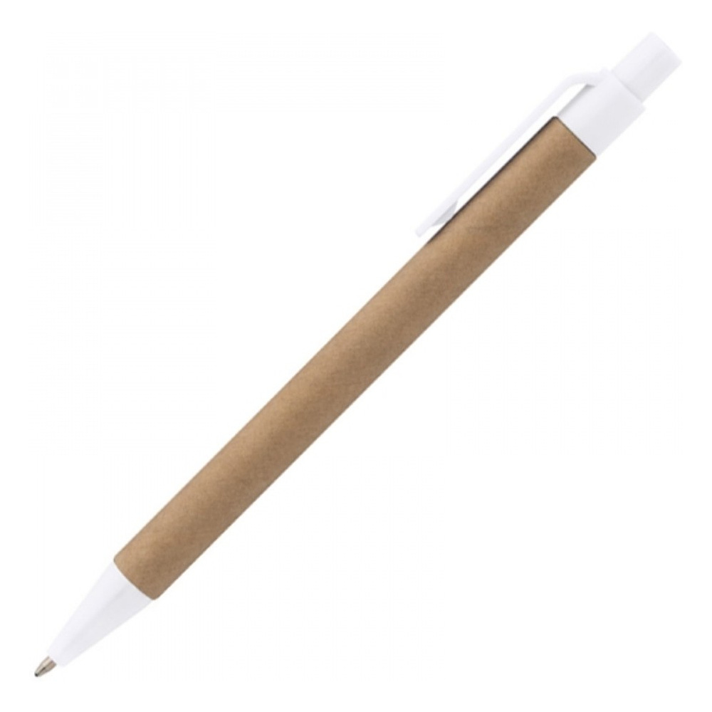Ручка шариковая автоматическая "Bristol", коричневый, белый, стерж. синий - 3