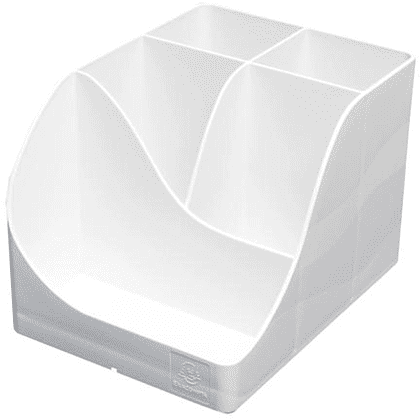 Подставка для ручек "Autentik", пластик, 5 делений, белый - 5