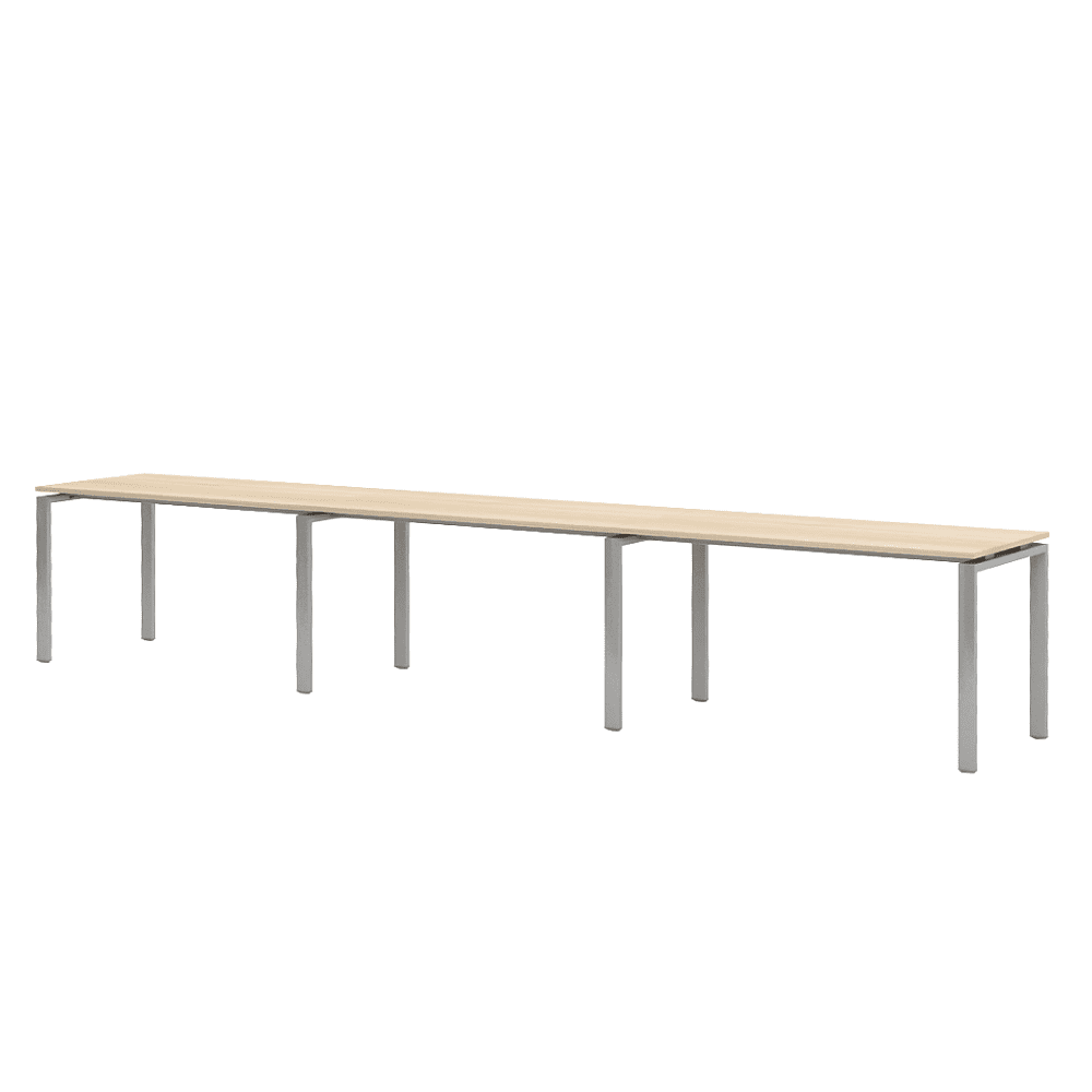 Коллекция Титан Бенч-система на 3 рабочих места ТН312ТР-3х1+ТН312К-22_ПР, 3600х700х742, с пропусками для кабеля