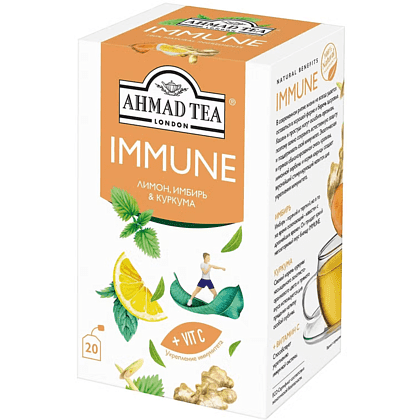 Чайный напиток "Ahmad Tea" Immune, 20 пакетиков х 1.5 г, травяной