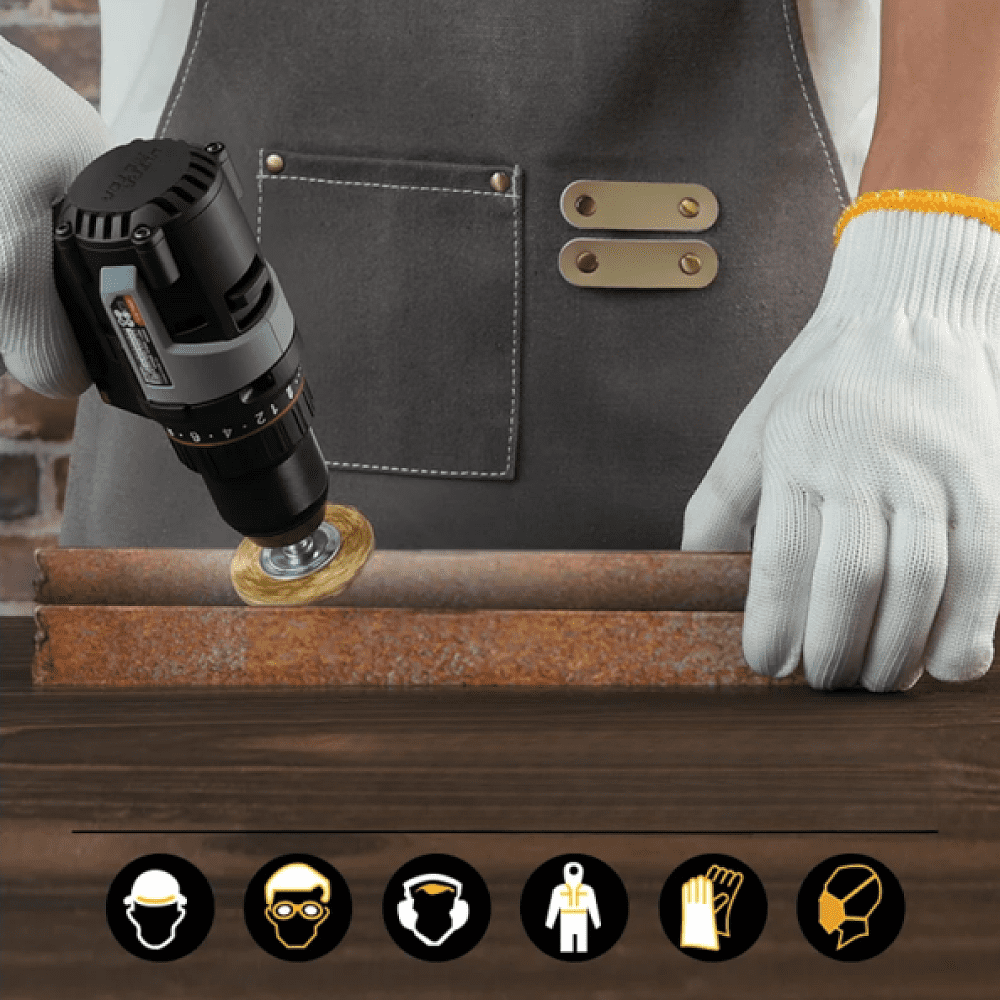 Щетка для дрели Deli YS EDH-GSS075-E3, плоская, проволочная - 4