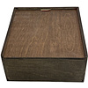 Коробка декоративная "МК", 200x200x100 мм, темно-коричневый - 3
