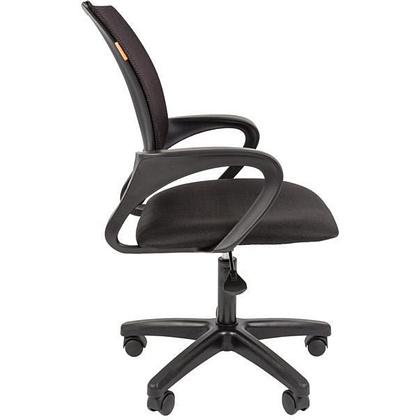 Кресло для персонала "Easy Chair 304 LT", ткань, сетка, пластик, черный  - 3