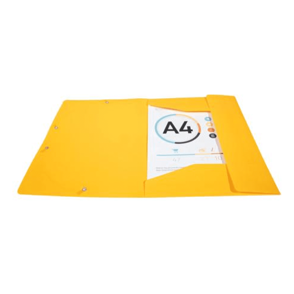 Папка на резинках "Exacompta", A4, 15 мм, полипропилен, желтый - 3