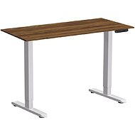 Стол с электроприводом WellDesk Prime 1300x675х18 белый/дуб хантон темный (9191462+9178197)