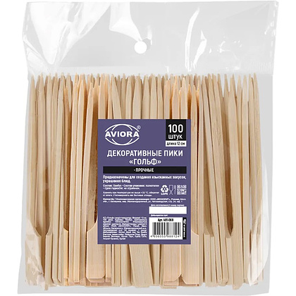 Пика гольф 12 см, бамбук 100 шт./упак