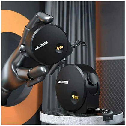 Рулетка Deli HS EHT8519, 5 м х 19 мм, Soft Touch, черный - 9
