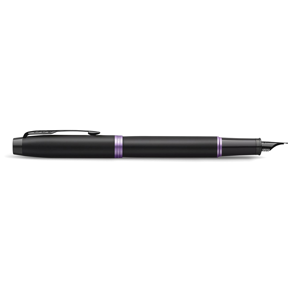 Ручка перьевая Parker "IM Vibrant Rings F315", M, черный, фиолетовый, патрон синий - 5