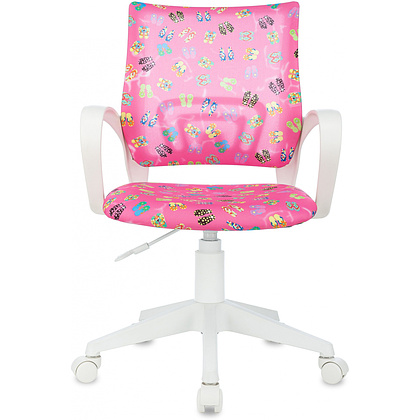 Кресло детское Бюрократ BUROKIDS 1W, ткань, пластик, розовые сланцы - 2