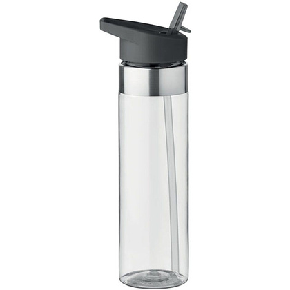 Бутылка для воды "Sicilia", пластик, металл, 650 мл, прозрачный