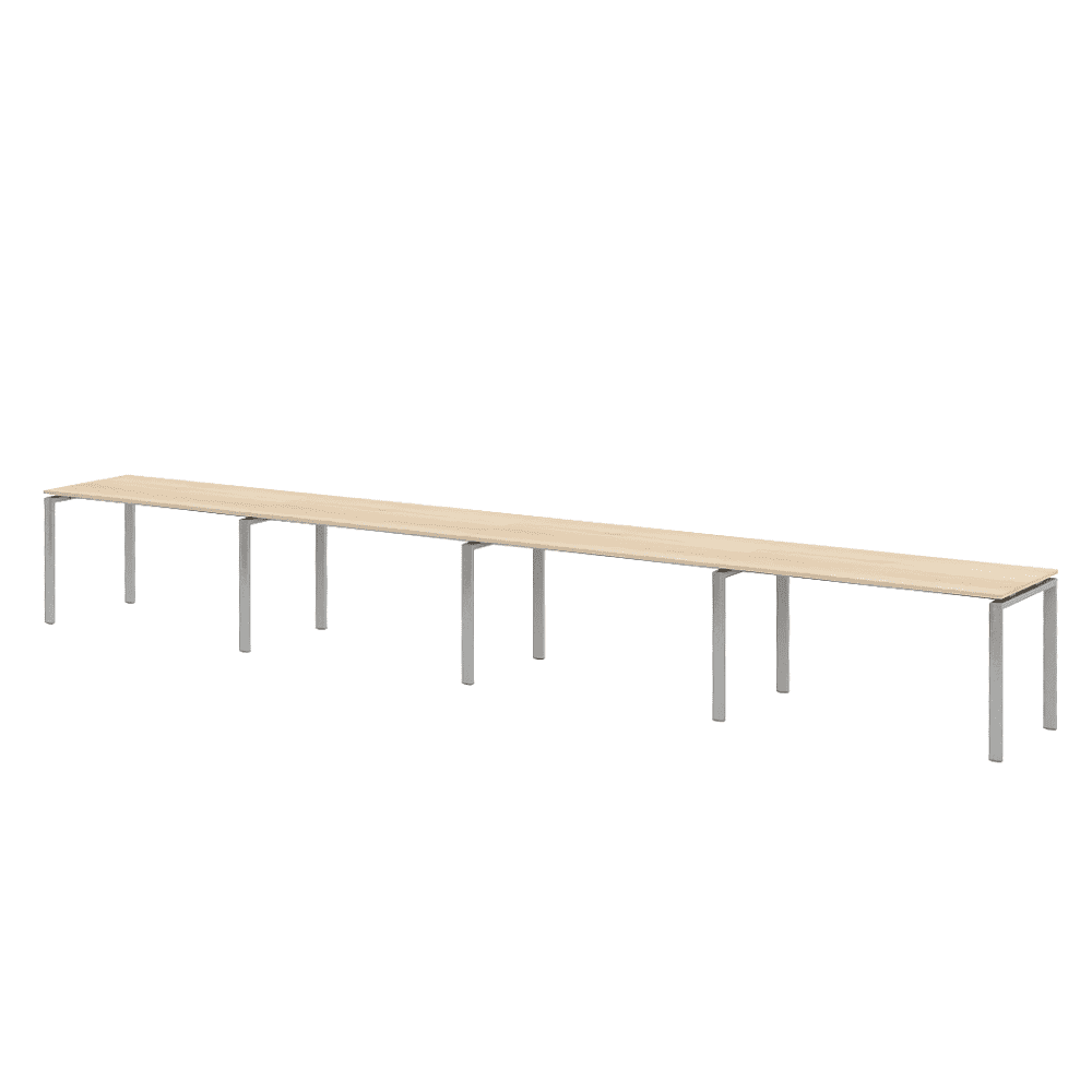 Коллекция Титан Бенч-система линейная на 4 рабочих места ТН314ТР-4х1+ТН314К-22_ПР, 5600х700х742, с пропусками для кабеля