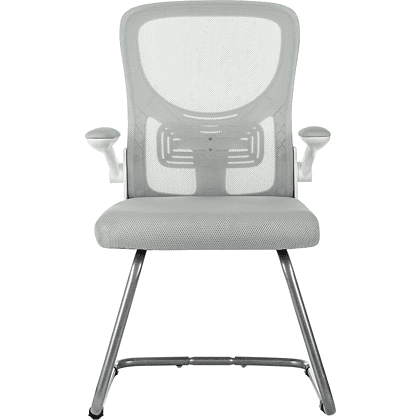 Кресло на полозьях Бюрократ "MC-W109", сетка, ткань, металл, светло-серый - 2