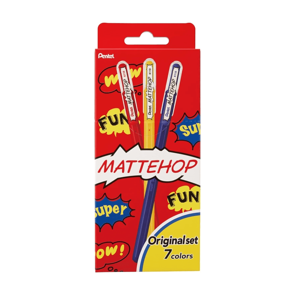 Набор ручек гелевых Mattehop "Original Set", 0.5 мм, ассорти, 7 шт