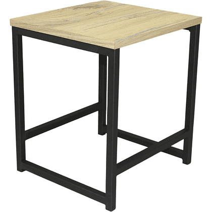 Табурет RION ALLERD, металл, ЛДСП, черный муар, Дуб Нокс