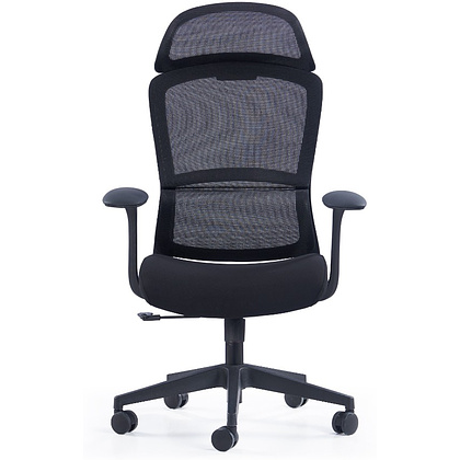 Кресло компьютерное SitZone CH-555A, сетка, ткань, пластик, черный - 4