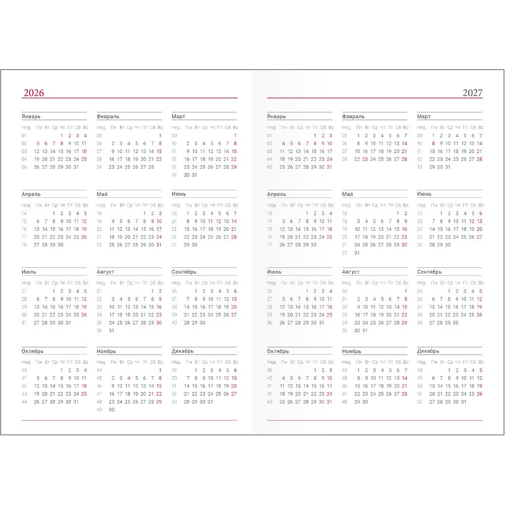 Ежедневник датированный "Berlin", А5, коричневый, 2026 - 5