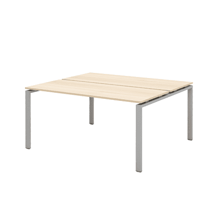 Коллекция Титан Бенч-система на 2 рабочих места ТН316ТР-1х2+ТН316К-22_ПР, 1600х1450х742, с пропусками для кабеля