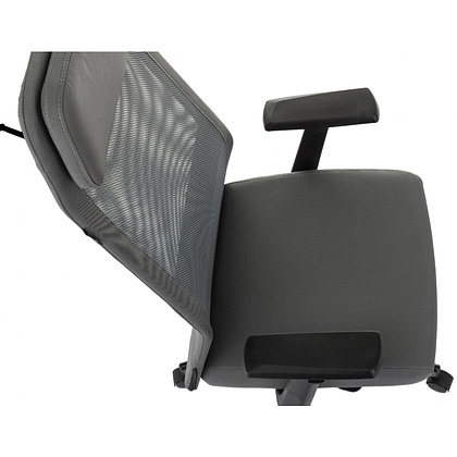 Кресло для руководителя Бюрократ T-995, ткань, сетка, серый, металл черный - 10