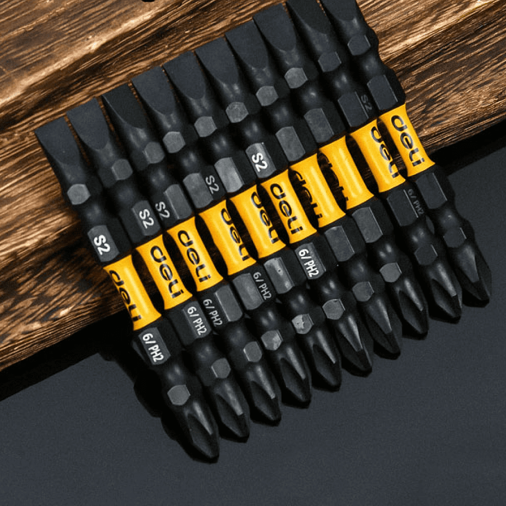 Бита Deli YS EDL501002Z, ударная, 2 шт., PH2 x 50 мм - 4