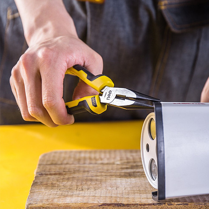 Длинногубцы Deli YS EDL2106, 160 мм, черный, желтый - 4