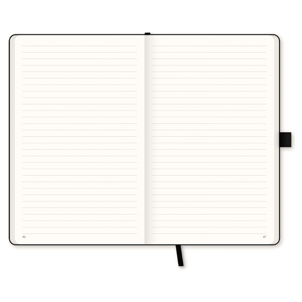 Блокнот "Flower gold", А5, 96 листов, линейка, на резинке, черный, золотой - 4