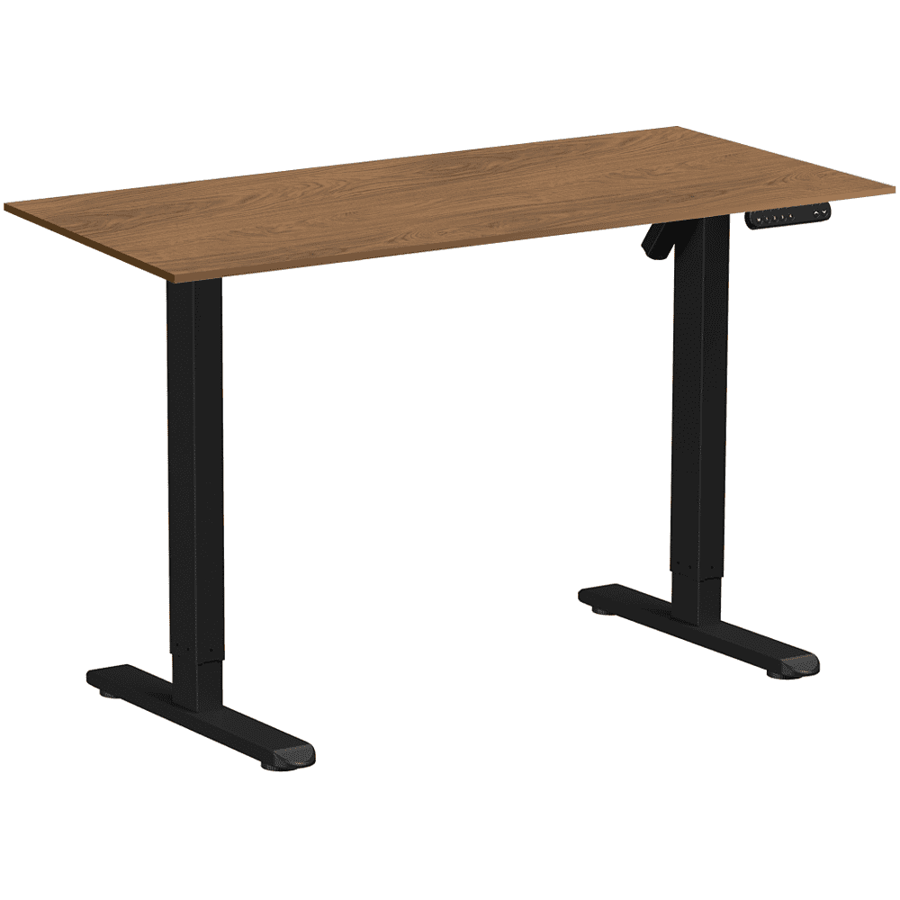 Стол с электроприводом WellDesk Basic 1200x675х18 черный/дуб стирлинг (9191456+9197777)