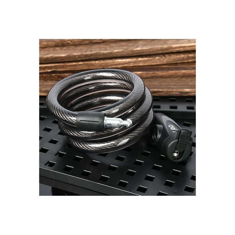 Замок тросовый велосипедный Deli YS EDL508063, 15х1200мм, ключи 2 шт - 7