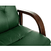 Кресло Бюрократ T-9928WALNUT-CF, натуральная  кожа, зеленый, каркас дерево  - 7