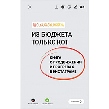 Книга "Из бюджета только кот. Книга о продвижении и прогревах в инстаграме"