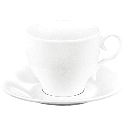 Чашка с блюдцем "WL-993009/AB", фарфор, 220 мл, белый