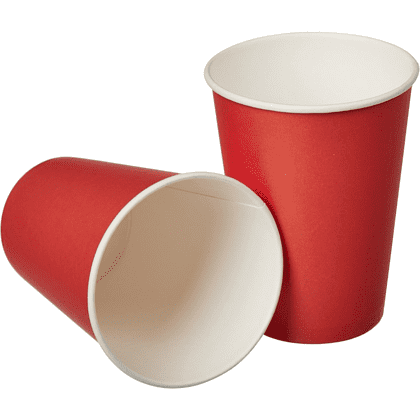 Стакан картонный 300 мл, 50 шт, 1 слой, красный - 3