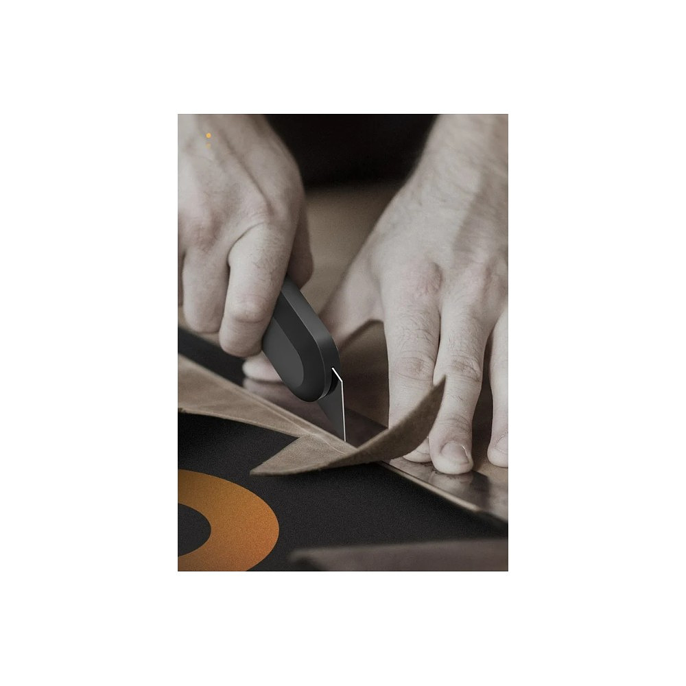 Нож строительный Deli HS EHT4008, 135x30 мм, трапеция, Soft Touch, черный - 6