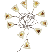 Гирлянда электрическая LED "Нить" с насадками "Елочка", 2,5 м, тепло-белый