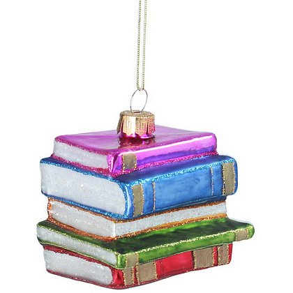 Украшение новогоднее "Стопка книг", разноцветный
